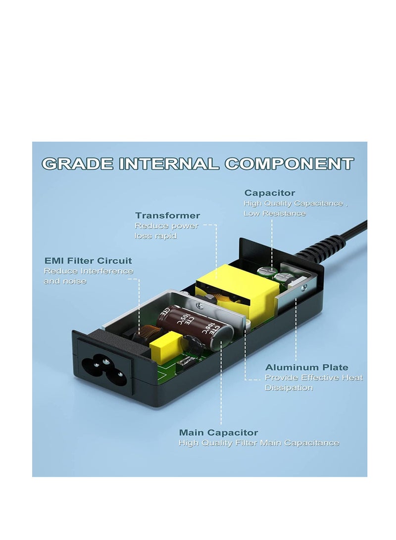 إن تك شاحن لاب توب HP من NTECH بقوة 45 واط/65 واط (19.5 فولت/2.31 أمبير/3.33 أمبير) محول طاقة تيار متردد لأجهزة HP Elitebook/Folio/Pavilion/Touchsmart/Probook (4.5 × 3.0 مم (طرف أزرق) - أسود) - Image 4