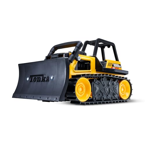 Tonka Steel Classics Bulldozer - Made with Steel & Sturdy Plastic, Yellow Toy Construction Truck, Boys and Girls, Kids, Toddlers, Ages 3+ - Image 1