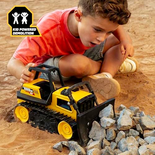 Tonka Steel Classics Bulldozer - Made with Steel & Sturdy Plastic, Yellow Toy Construction Truck, Boys and Girls, Kids, Toddlers, Ages 3+ - Image 4