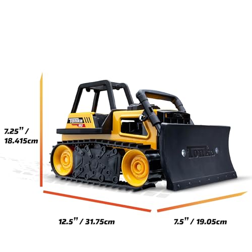Tonka Steel Classics Bulldozer - Made with Steel & Sturdy Plastic, Yellow Toy Construction Truck, Boys and Girls, Kids, Toddlers, Ages 3+ - Image 5