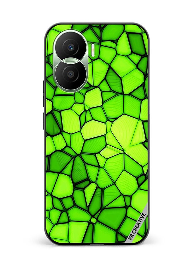 VR CREATIVE Protective Case Cover For Honor Play7T Pro Green Abstract Design Multicolour - Image 1