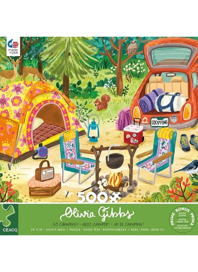 Ceaco Ceaco - Olivia Gibbs - Go Camping! - 500 Piece Jigsaw Puzzle  - Image 2