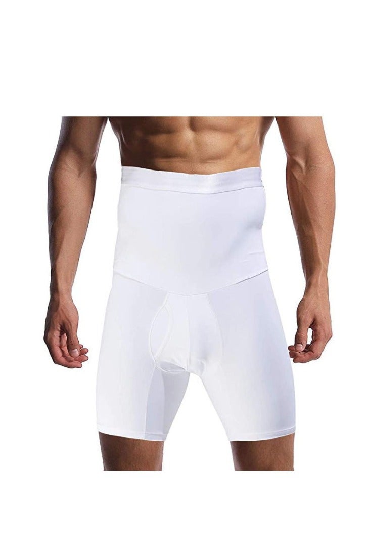 بيوينتي شورت رجالي ابيض بخصر عالي ضاغط للفخذ والبطن - Image 1