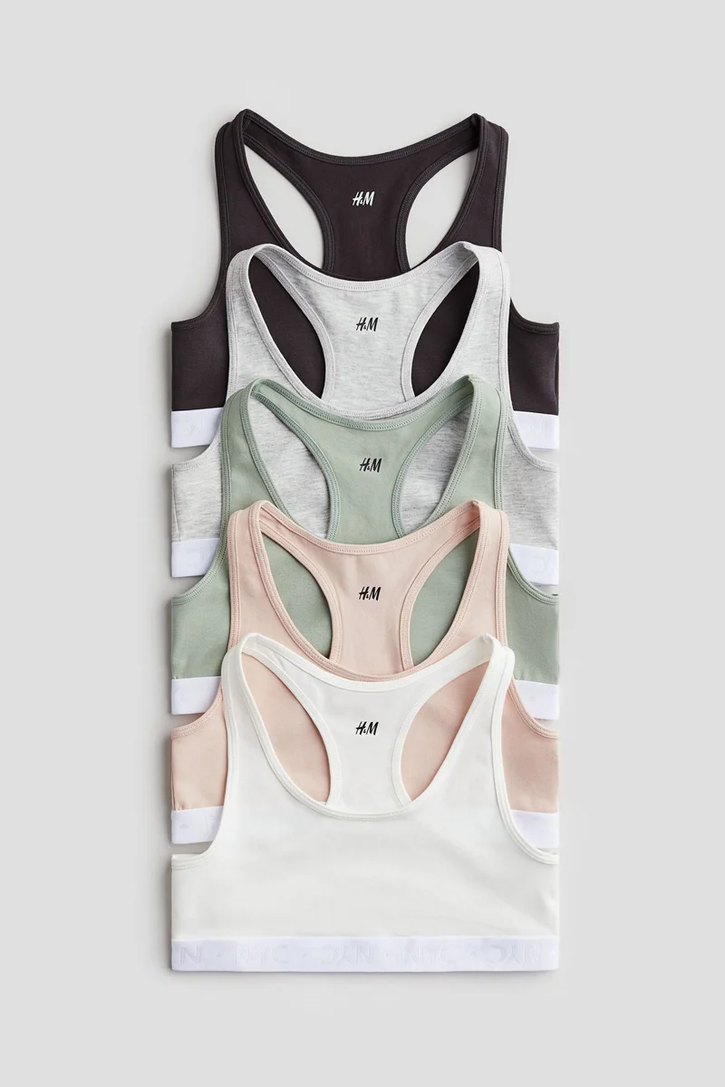 اتش اند ام 5-pack cotton crop tops