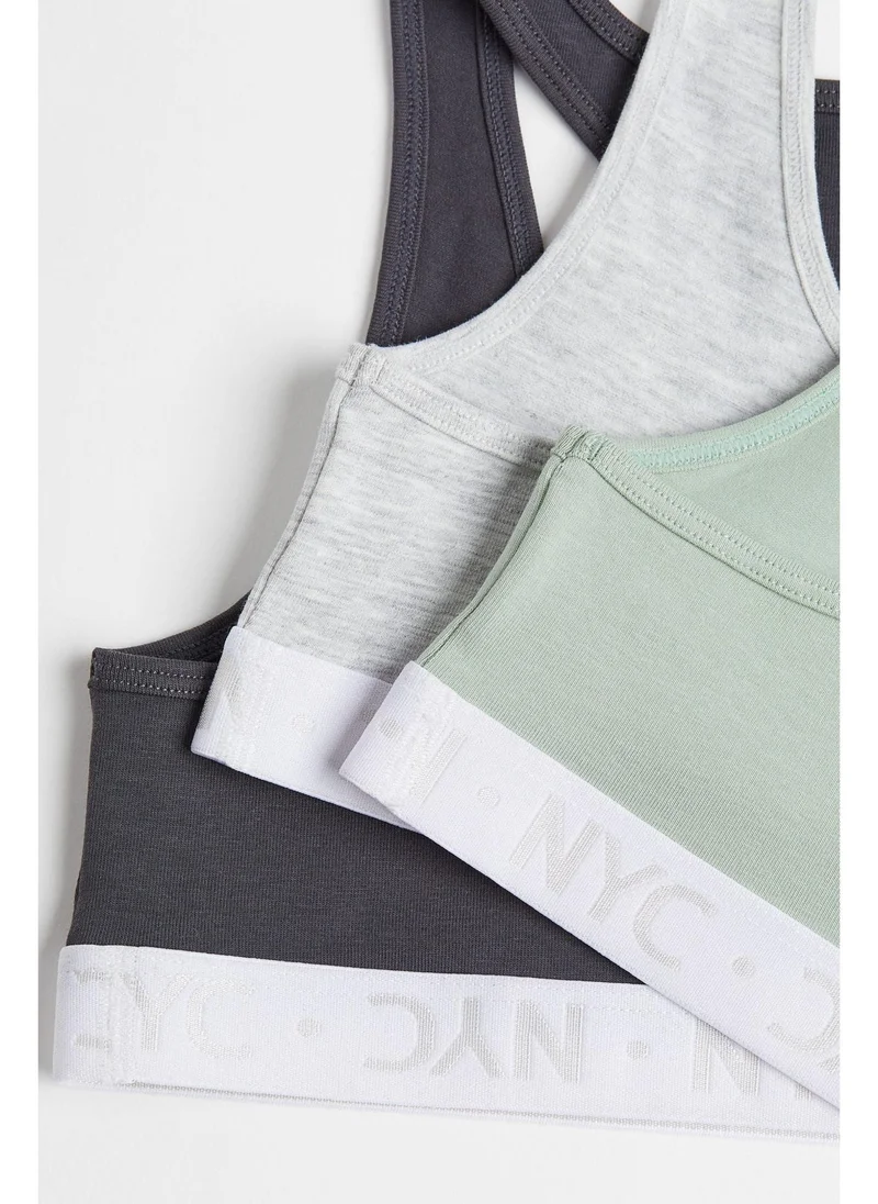 H&M 5-pack cotton crop tops