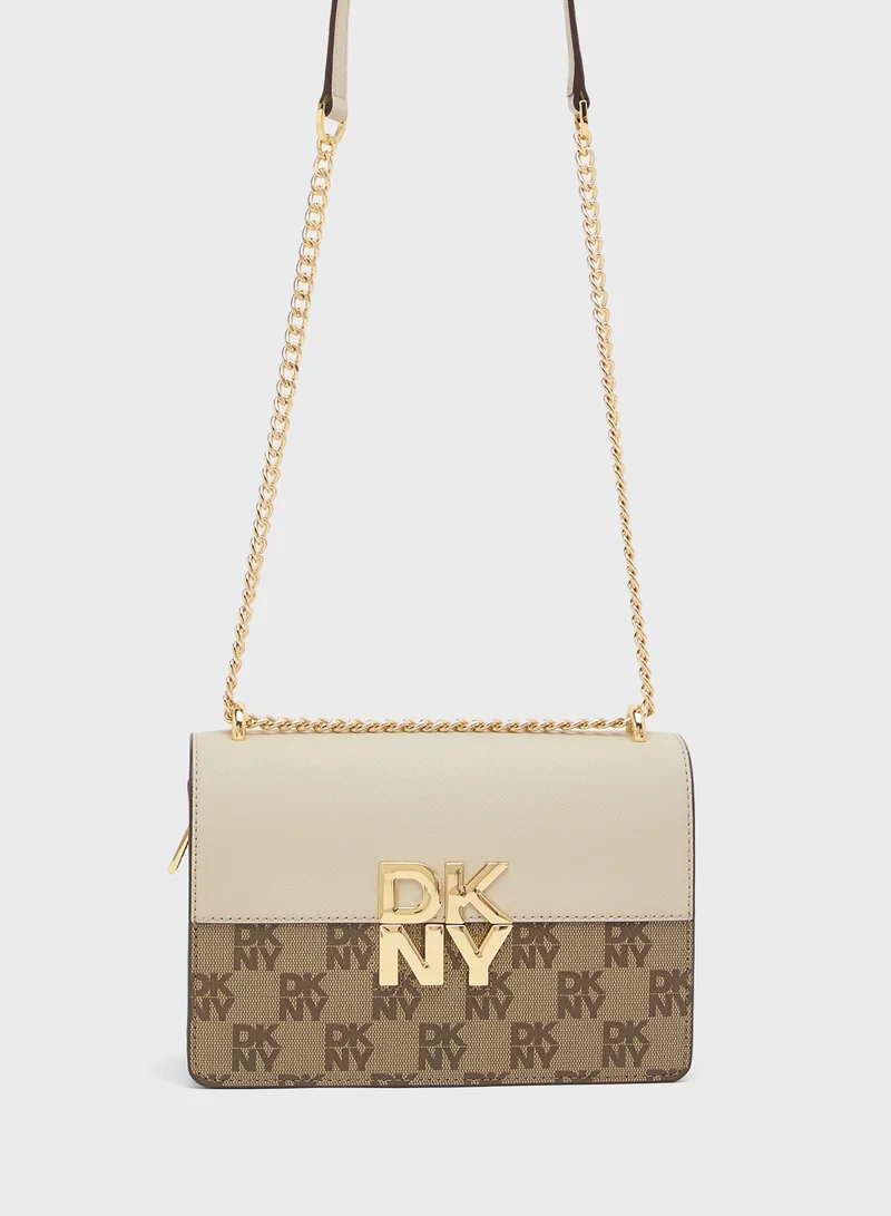 DKNY Logo Echo Flap Crossbody Bag