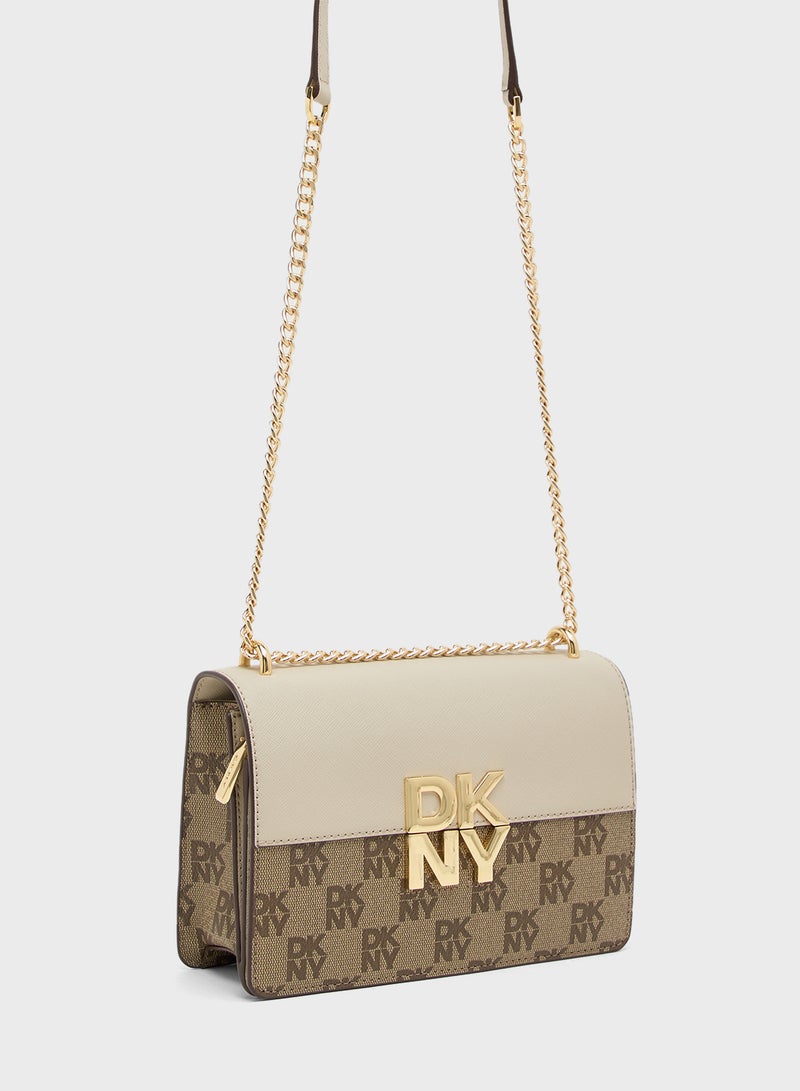 DKNY Logo Echo Flap Crossbody Bag  - Image 3