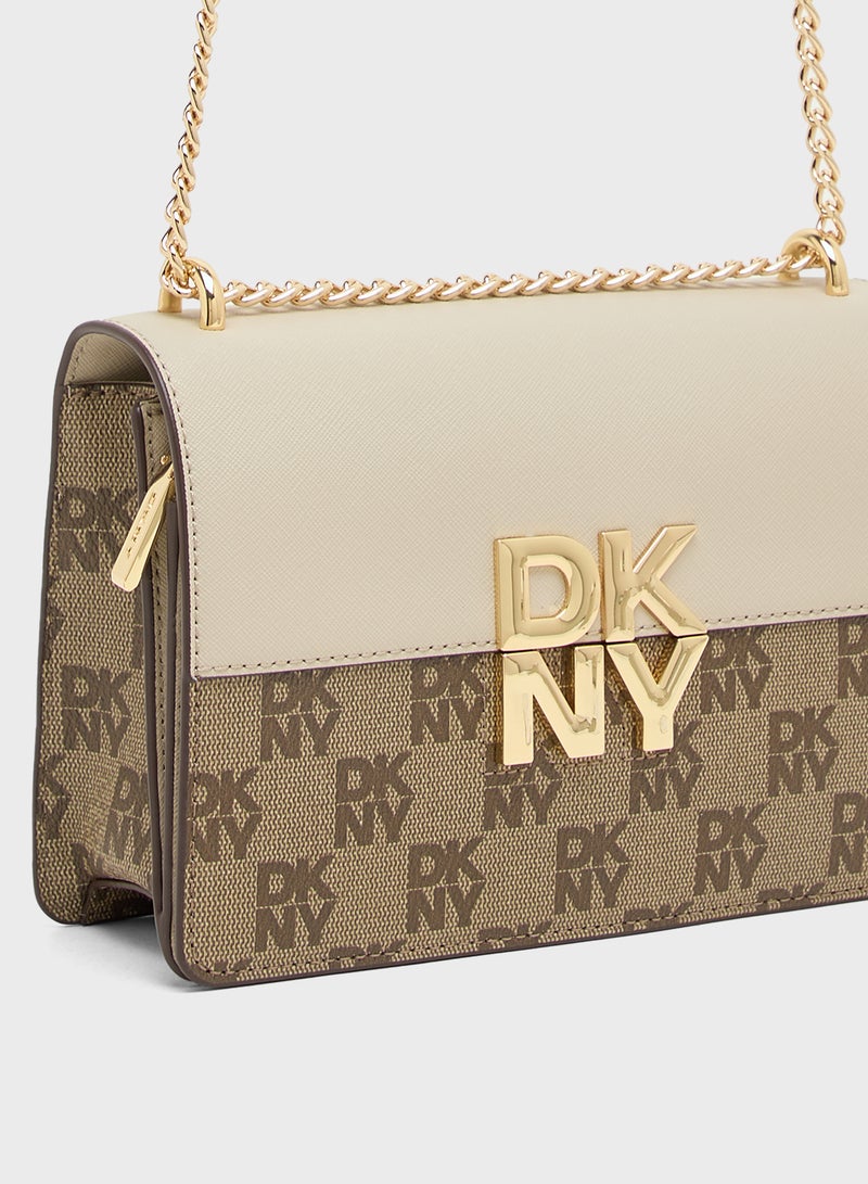 DKNY Logo Echo Flap Crossbody Bag  - Image 4