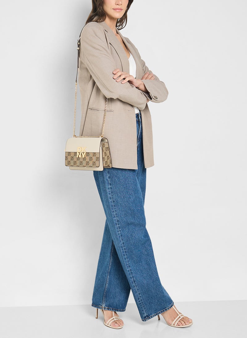 DKNY Logo Echo Flap Crossbody Bag  - Image 1