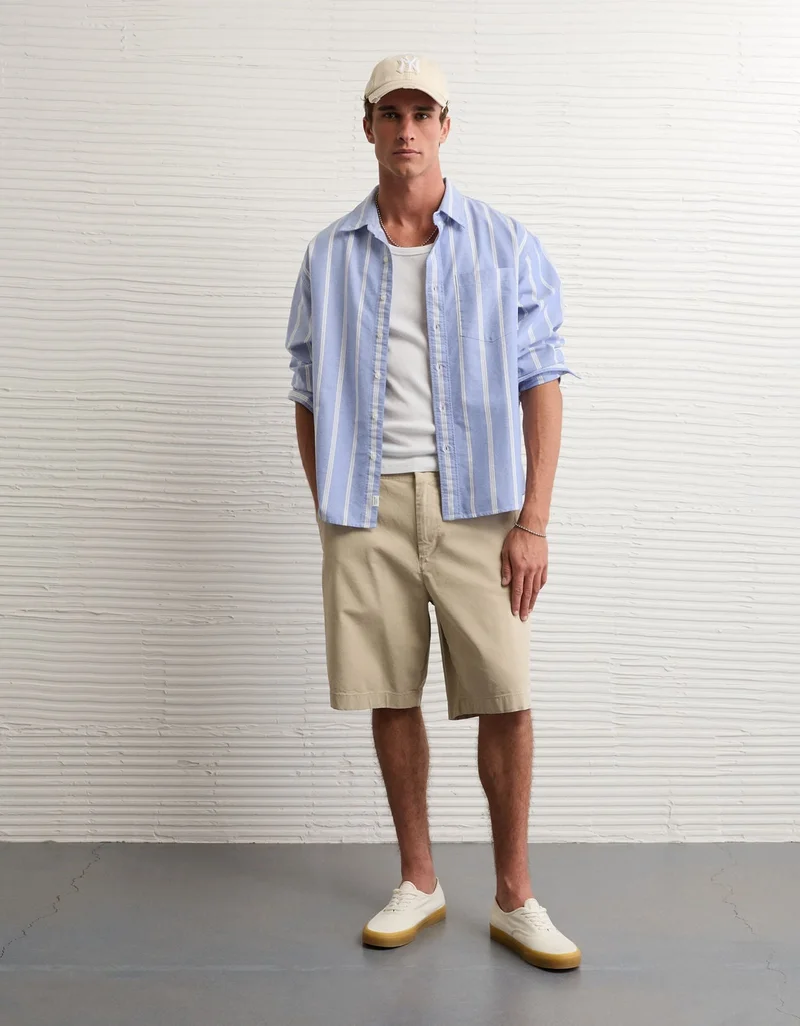 American Eagle  AE Everyday Oxford Button-Up Shirt for Men | Best Price UAE