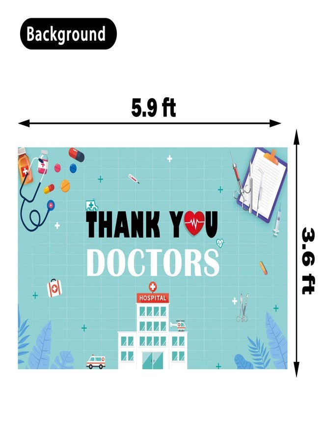 IRCOR Doctors Day Decorations Happy Doctors Day Decorations with Banner Backdrop Balloons & Hanging Swirls - Image 3