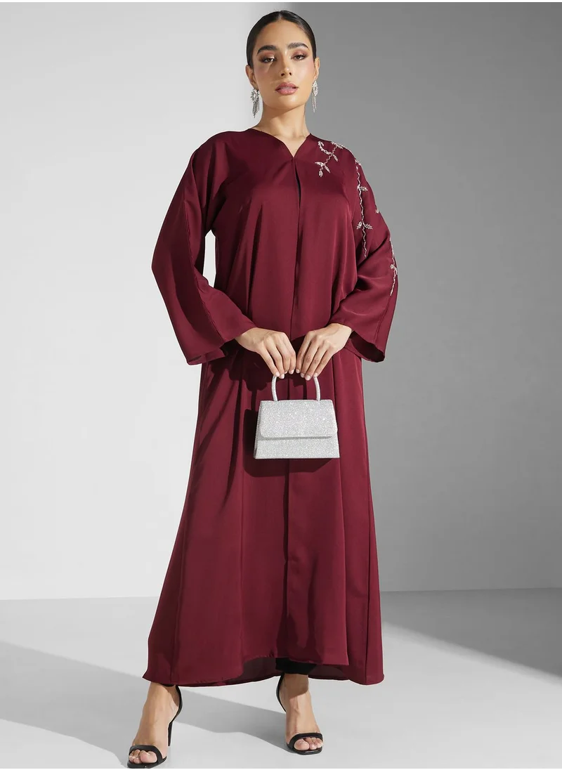 Khizana Embellished Detail Abaya