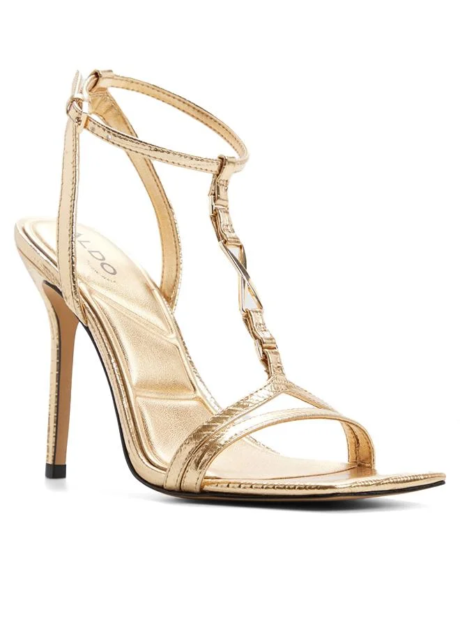Aldo  Morly Ladies Gold Heeled Sandals for Women | Best Price UAE