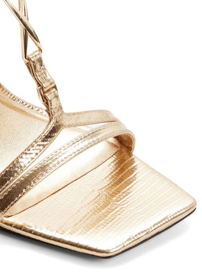 Aldo  Morly Ladies Gold Heeled Sandals for Women | Best Price UAE