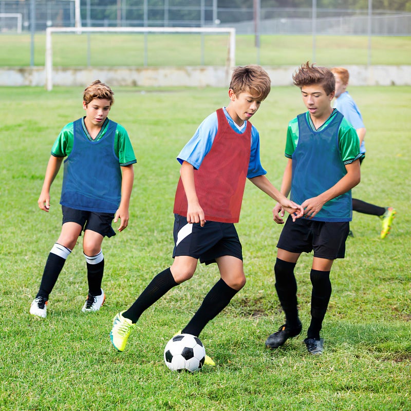 PEASUG Pinnies, 12 Pcs Soccer Pinnies, Mesh Practice Jersey Scrimmage Vest Team Soccer Pennies for Sports Kids/Youth Lightweight - Image 5