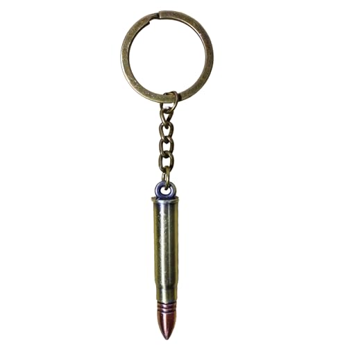 Lulala bullets pendant keyfob bullets keychain creative gift keychain bullets keyring chain key chain solid (Bullet1) - Image 1