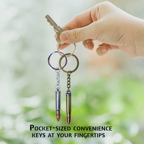 Lulala bullets pendant keyfob bullets keychain creative gift keychain bullets keyring chain key chain solid (Bullet1) - Image 5