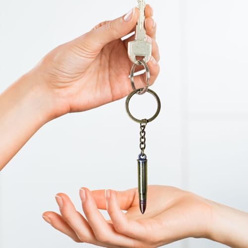 Lulala bullets pendant keyfob bullets keychain creative gift keychain bullets keyring chain key chain solid (Bullet1) - Image 4
