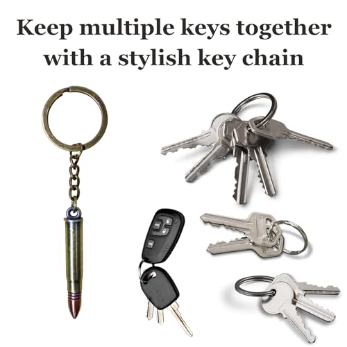 Lulala bullets pendant keyfob bullets keychain creative gift keychain bullets keyring chain key chain solid (Bullet1) - Image 2