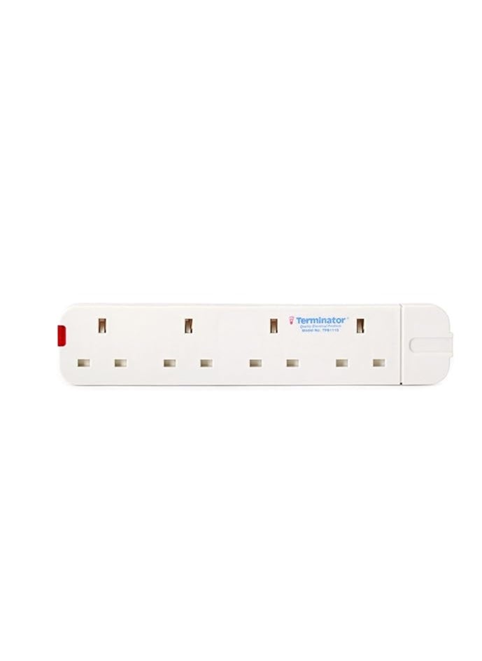 Terminator - Terminator 4 Way UK Power Extension Cord Bar 4 Gang Without Cable | TPB1119 - Image 1