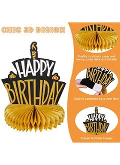 Chinco 9 Pieces Aged To Perfection Party Supplies Vintage Men Party Supplies Whiskey Birthday Decorations For Men Whiskey Birthday Honeycomb Centerpieces Beer Party Table Topper For 40Th 50Th Party Supplies  - Image 2