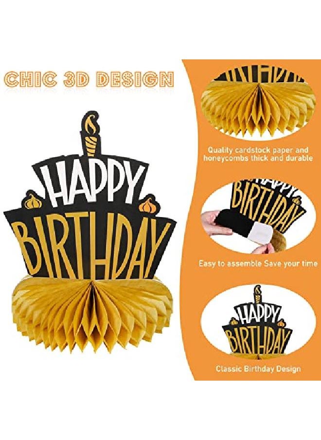 Chinco - 9 Pieces Aged To Perfection Party Supplies Vintage Men Party Supplies Whiskey Birthday Decorations For Men Whiskey Birthday Honeycomb Centerpieces Beer Party Table Topper For 40Th 50Th Party Supplies - Image 1