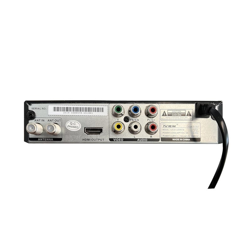 iview 3300STB ATSC Converter Box with Recording, Media Player, Built-in Digital Clock, Analog to Digital, QAM Tuner, HDMI, USB - Image 2