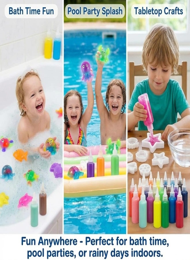 RANGRANGMANJIA Magic Water Elf Toy Kit Refill,DIY Slime Squishy Making Kit,STEM Arts & Crafts Family Activity,Indoor Rainy Day & Holiday Fun,Best Gift for Christmas & Party Favors(24 Bottles:12 Colors+32) - Image 3