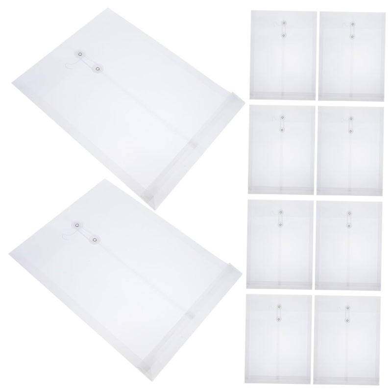 12Pcs Plastic File Folders A4 Document Organizer Portable Lightweight Office Supplies - Image 2