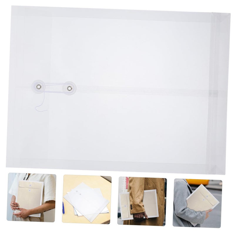 12Pcs Plastic File Folders A4 Document Organizer Portable Lightweight Office Supplies - Image 4