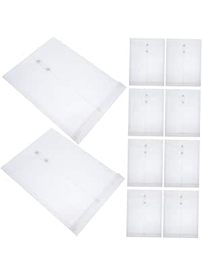12Pcs Plastic File Folders A4 Document Organizer Portable Lightweight Office Supplies - Image 1