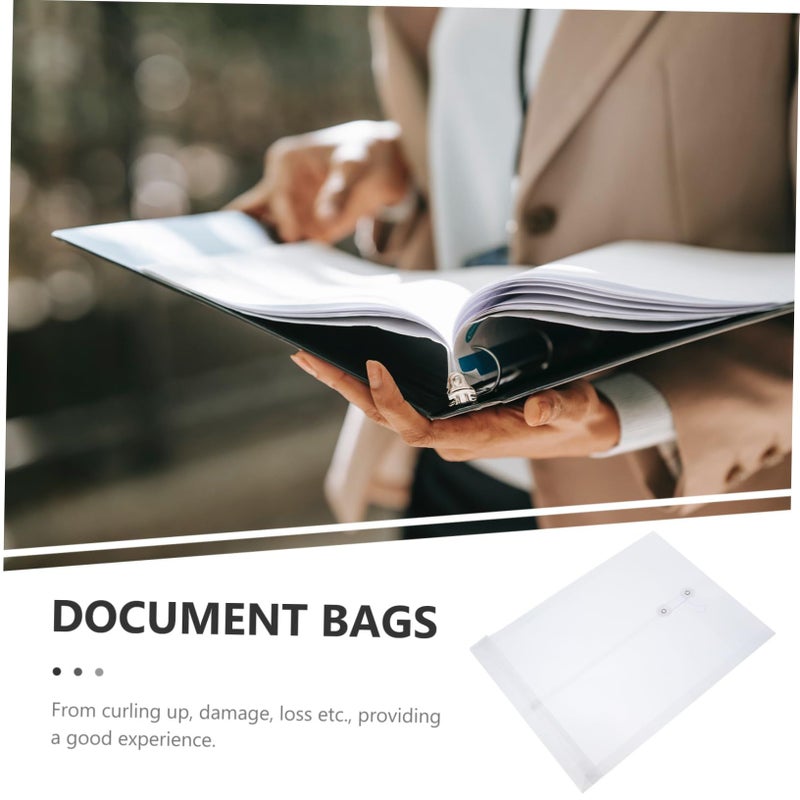 12Pcs Plastic File Folders A4 Document Organizer Portable Lightweight Office Supplies - Image 5