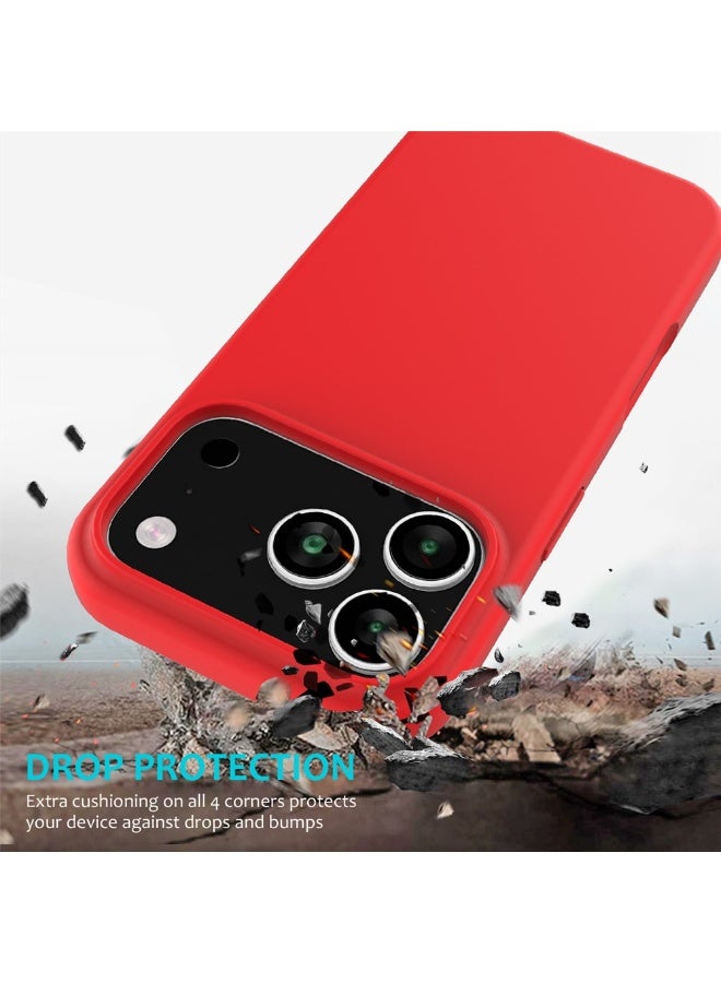 MUDISO iPhone 17 Pro Case Soft Silicone Cover with Microfiber Lining Full-Body Protective Case For iPhone 17 Pro - Image 4