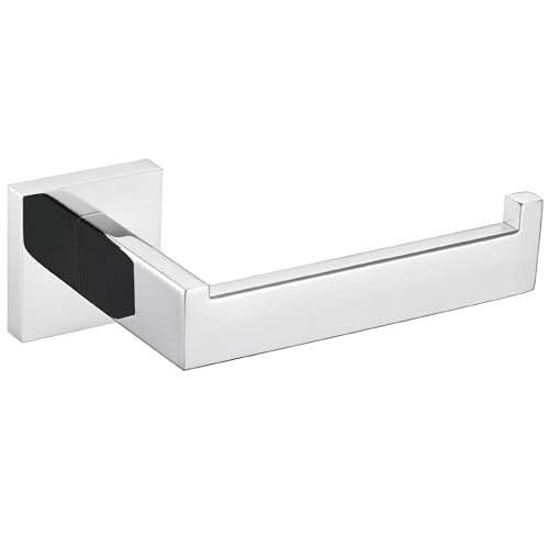Angle Simple Toilet Paper Holder, Angle Simple SUS304 Stainless Steel Bathroom Tissue Holder, Open Arm Toilet Paper Roll Hanger Wall Mount, Polished Chrome - Image 1