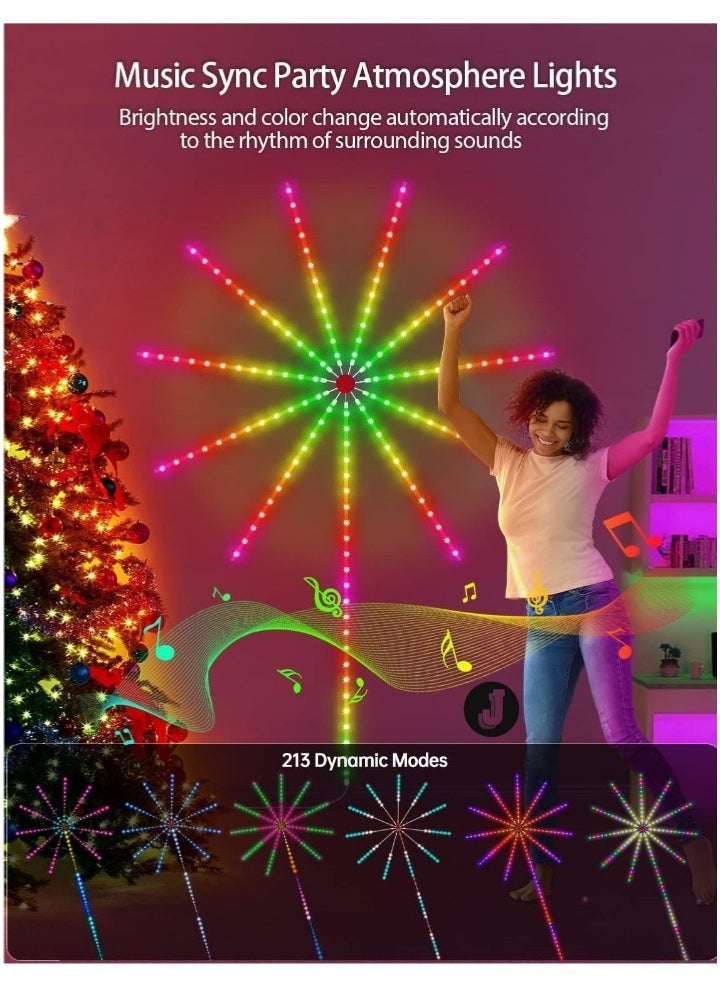 JAJEEK "Smart Firework LED Room Lights – Launch Burst Effect, USB Powered, Remote & App Controlled" - Image 1