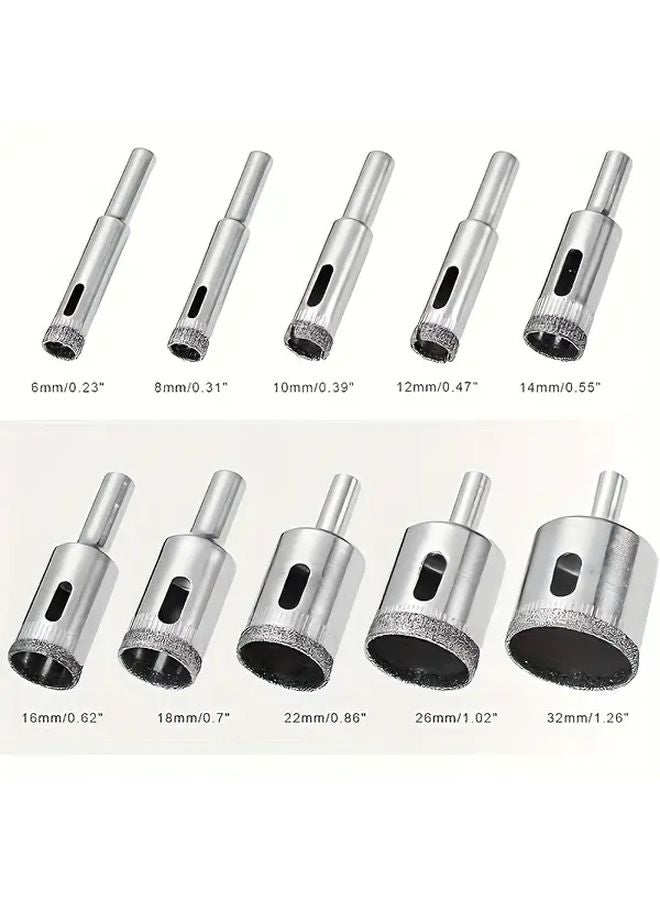 15Pcs Diamond Hole Saw Drill Set Heavy Duty For Tile Marble Glass Ceramic - Image 4
