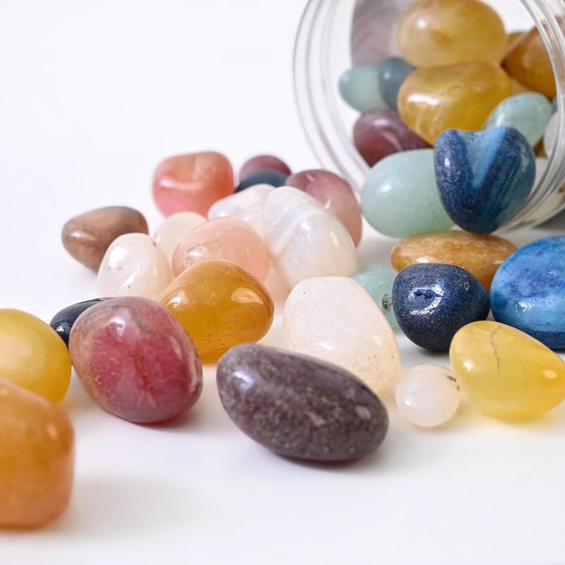 VANNEF Premium Decorative Naturalmulti Glossy Onyx Stone Pebbles for Vase Fillers Plant Pots Home Indoor Decoration 800 gm Naturalmulti - Image 5