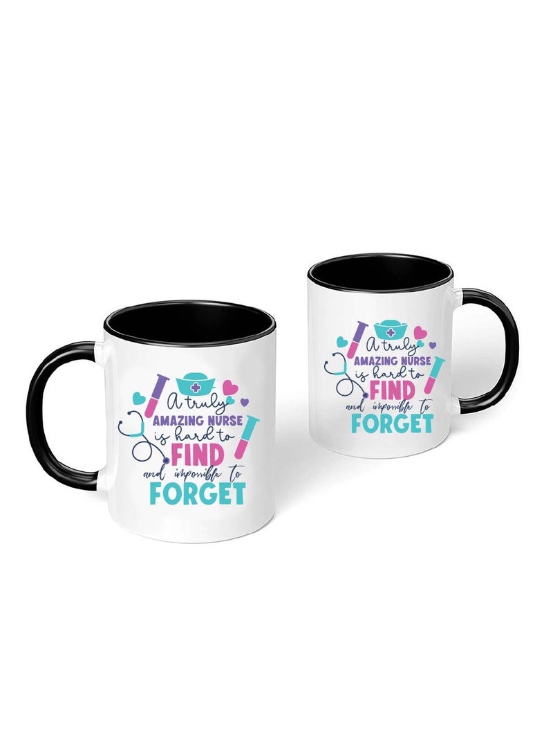 PRINTSHOP4ME Nurse Day Black Coffee Mug - Gift for International Nurses Day - Nurse Appreciation Gifts - Perfect for Medical Professionals, Students - Dishwasher and Microwave Safe  - Image 2