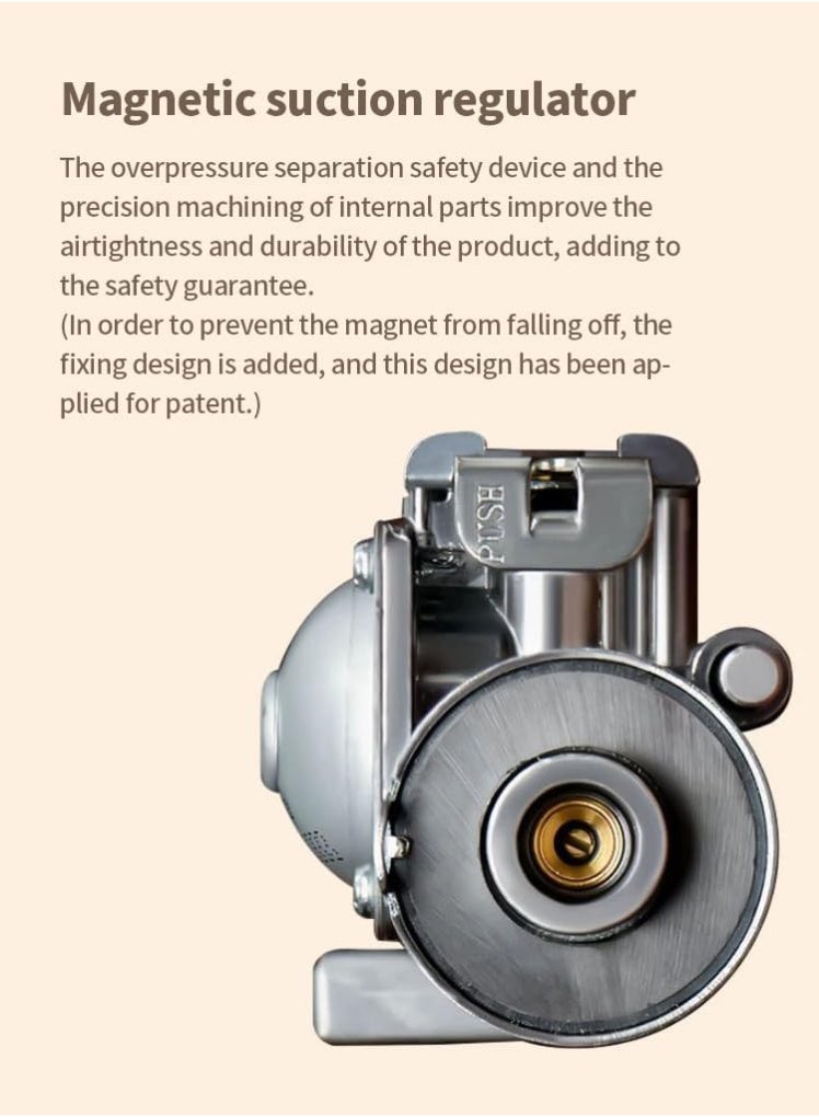 ماكسن موقد تخييم صغير (موقد كاسيت) من سلسلة لاتيه، مصنوع من الفولاذ المقاوم للصدأ عالي الجودة، موقد محمول مع حقيبة حمل - Image 5