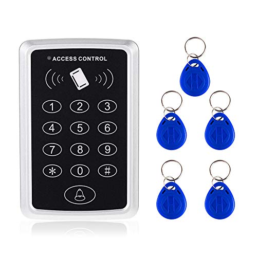 AMOCAM Door Access Control System, Stand-Alone Password Keypad + 5PCS Key Fobs Keychains for Entry Home Security Access Controller - Image 1