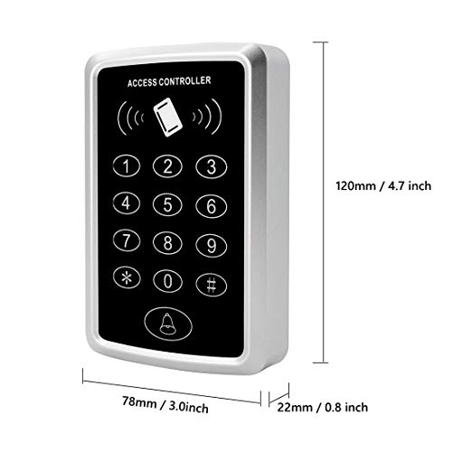 AMOCAM Door Access Control System, Stand-Alone Password Keypad + 5PCS Key Fobs Keychains for Entry Home Security Access Controller - Image 5