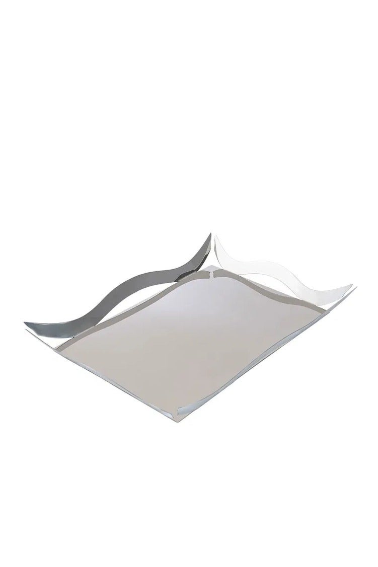 Alsaif Gallery Tofaria Al Saif Gallery steel presentation, 41 x 39 x 4 cm, rectangle - silver - Image 2