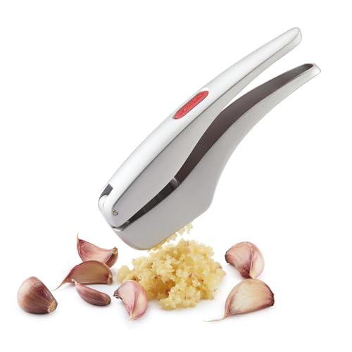 ZYLISS Susi 3 Garlic Press No Need To Peel Built in Cleaner Crusher Mincer and Peeler Cast Aluminum - Image 1