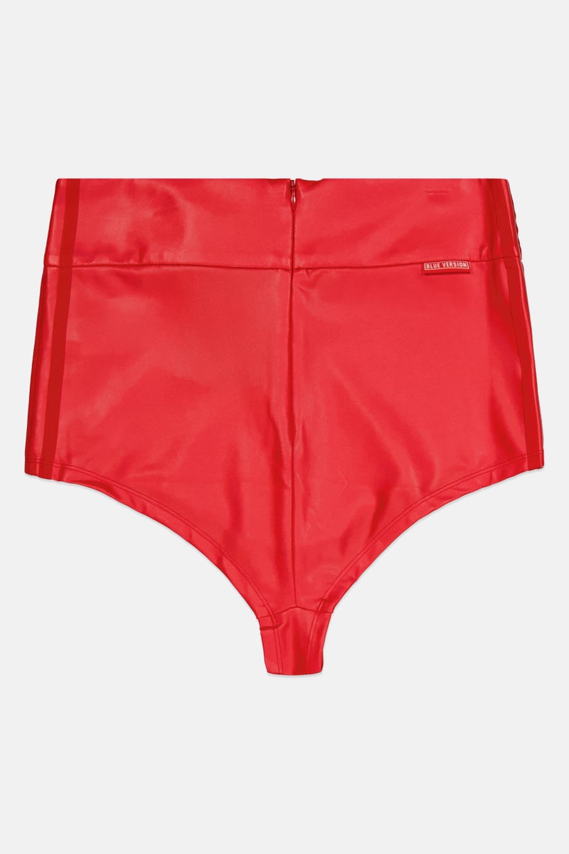 adidas Originals Women Sportswear Fit Training Aerobic Shorts, Red  - Image 2