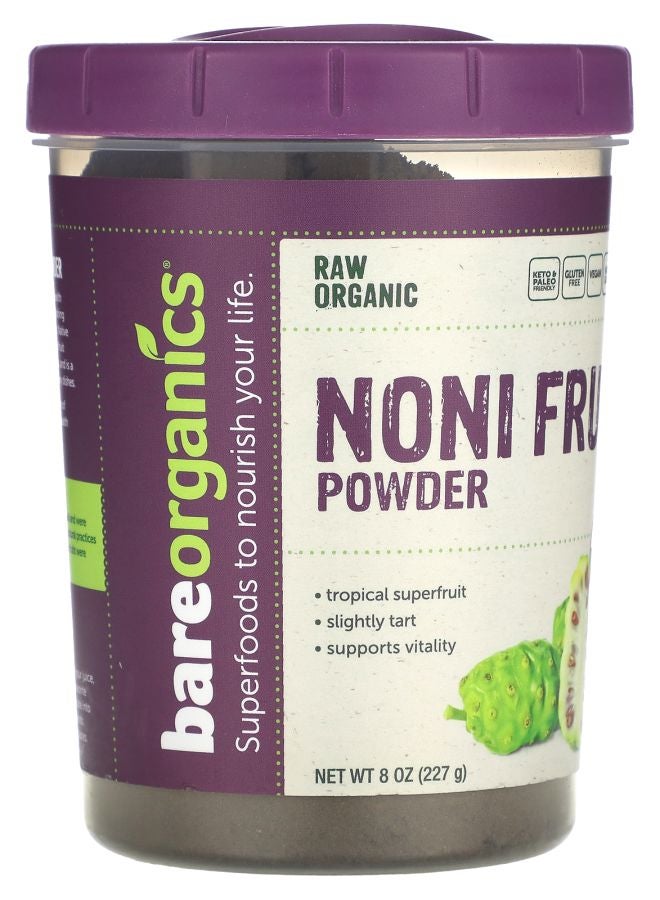 BareOrganics Raw Organic Noni Fruit Powder 8 oz (227 g) - Image 2