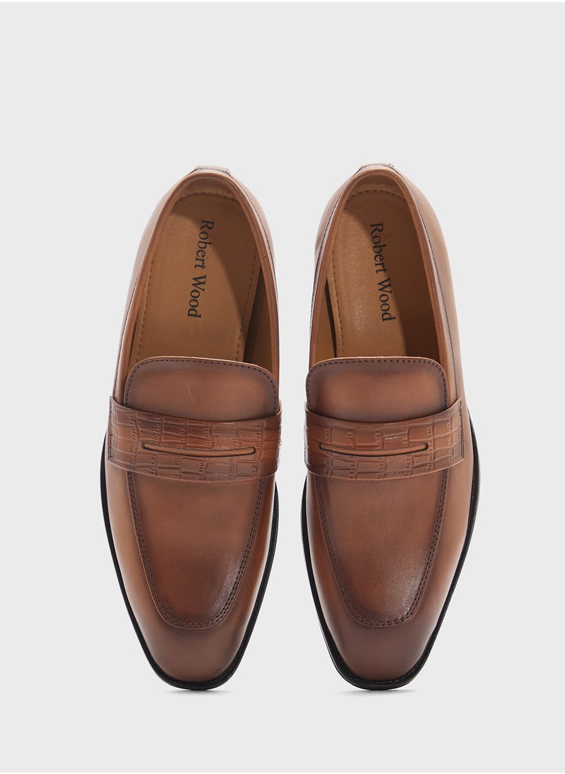 Robert Wood Genuine Leather Formal Slip Ons  - Image 4