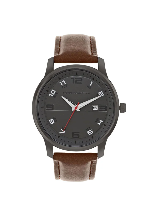 French Connection 43mm Men's Quartz Watch with Blue Dial