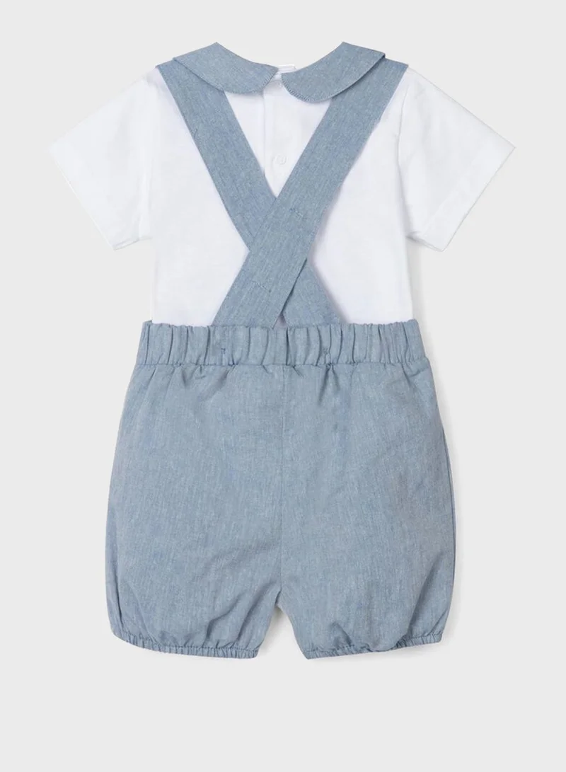 Zippy Infant Essential T-shirt + Suspender Shorts Set