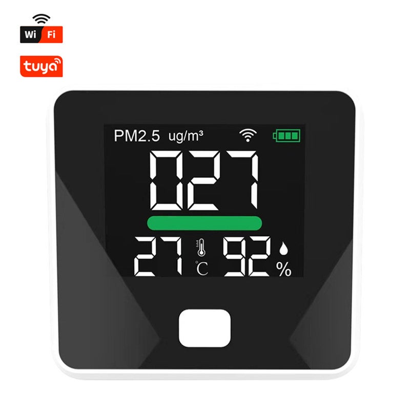 Tuya WIFI 3 in 1 Air Quality Monitor PM2.5 Temperature Humidity Detector Support Low Battery Warning for Home Office Car - Image 2