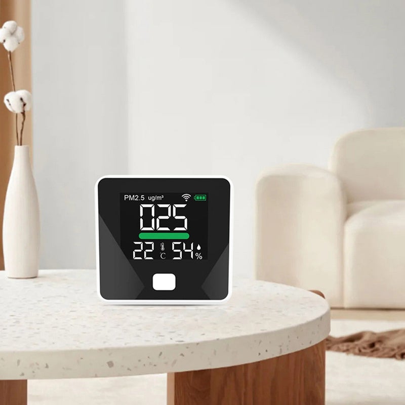 Tuya WIFI 3 in 1 Air Quality Monitor PM2.5 Temperature Humidity Detector Support Low Battery Warning for Home Office Car - Image 5